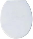 MSV WC-Sitz mit Kunststoff-Scharniere 45 cm x 37 cm x 5,6 cm Wei&szlig;