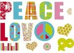 Komar Deko-Sticker Love And Peace 100 cm x 70 cm