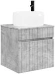vidaXL Wandmontierte Waschbecken-Vanit&auml;t Betongrau 49 x 44,5 x 66 cm 890615