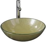 vidaXL Badezimmer Waschbecken mit Wasserhahn und Ablaufgarnitur Gold 3098463
