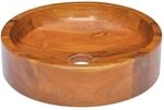 vidaXL Waschbecken Massivholz Teak &Phi;40x10 cm 326159