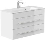 Posseik Badm&ouml;bel Portus 800 SlimLine Wei&szlig; Hochglanz