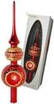 Krebs Glas Lauscha Weihnachtsbaumspitze Reflexe Rot 1-tlg. 35cm