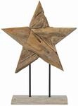 vidaXL Weihnachtsstern Braun 45 x 5 x 60 cm Massivholz Teak 42017935