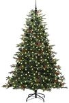 vidaXL K&uuml;nstlicher Weihnachtsbaum mit 300 LEDs mit St&auml;nder Gr&uuml;n 240 cm...