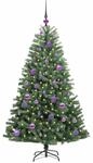 vidaXL K&uuml;nstlicher Klappbarer Weihnachtsbaum mit 150 LEDs Gr&uuml;n 150 cm 3395484