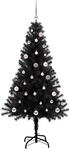vidaXL Weihnachtsbaum mit 150 LEDs mit St&auml;nder Schwarz 150 cm PVC 3396467