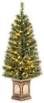 Costway K&uuml;nstlicher Weihnachtsbaum & Beleuchtung & Timer & Gr&uuml;n 120cm