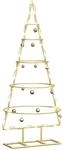 vidaXL Metall Weihnachtsbaum Gold 90 cm Pulverbeschichteter Stahl 42019152