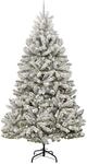 vidaXL K&uuml;nstlicher Weihnachtsbaum Gr&uuml;n und Wei&szlig; 300 cm PVC und Metall 3395786