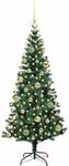 vidaXL K&uuml;nstlicher Vorbeleuchteter Weihnachtsbaum Gr&uuml;n 120 cm 3396740