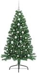 vidaXL K&uuml;nstlicher Vorbeleuchteter Weihnachtsbaum Gr&uuml;n 150 cm PVC 3397001