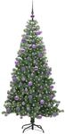 vidaXL Weihnachtsbaum mit 300 LEDs mit St&auml;nder Gr&uuml;n 240 cm PVC 3396404