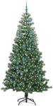 vidaXL Weihnachtsbaum mit 300 LEDs mit St&auml;nder Gr&uuml;n 240 cm PVC 3396405