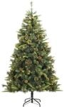 vidaXL K&uuml;nstlicher Weihnachtsbaum Klappbar mit Zapfen 180 cm