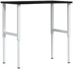 vidaXL Werkbank Dunkelbraun 100x60x71,5-98 cm Massivholz Eiche 3309721