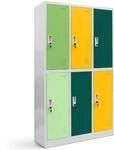 JAN NOWAK Umkleideschrank Spind IGOREK 6 Abteile 150 x 90 x 45 cm...