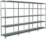 Schulte Steck-Grund- und 3 x Anbauregale 200 cm x 400 cm x 50 cm Verzinkt