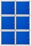 PROREGAL Mega Deal 6x Schlie&szlig;fachw&uuml;rfel Cubic HxBxT 35 x 35 x 35 cm Grau-Blau