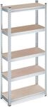 Relaxdays Schwerlastregal Stahl Silber 750 kg 150 cm x 70 cm x 30 cm