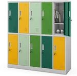 JAN NOWAK Umkleideschrank Spind BARTUS 10 Abteile 150 x 136 x 45 cm...