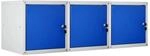 PROREGAL Mega Deal 3x Schlie&szlig;fachw&uuml;rfel Cubic HxBxT 35 x 35 x 35 cm Grau-Blau