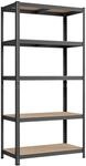 Songmics Schwerlastregal Cozory 50 x 100 x 200 cm Grau-Braun