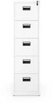 JAN NOWAK Aktenschrank aus Metall SARA V5 600 460x1625x600 mm Wei&szlig;