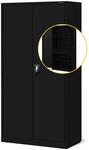 JAN NOWAK Werkzeugschrank mit Lochwand SZYMON 185 x 92 x 50 cm Schwarz