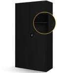 JAN NOWAK Werkzeugschrank mit Lochwand BRUNO 185 x 92 x 50 cm Schwarz