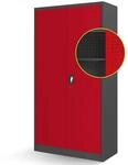 JAN NOWAK Werkzeugschrank mit Lochwand BRUNO 185 x 92 x 50 cm Anthrazit-Rot