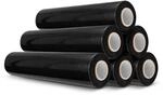 DeTec. 6 Rollen a 300 M Stretchfolie Versandfolie Verpackungsfolie Schwarz