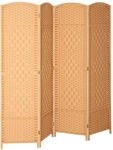 HOMCOM Room Divider Polypropylen Kiefernholz 180L x 1,7B x 180H cm Naturholz