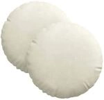 vidaXL Sitzkissen 2 St&uuml;ck Creme &Oslash; 30 x 13 cm Samt 42014109