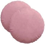 vidaXL Sitzkissen 2 St&uuml;ck Rosa &Oslash; 40 x 13 cm Samt 42014141