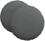 vidaXL Sitzkissen 2 Stk Dunkelgrau &Oslash;60 x 21 cm Stoff 42014195