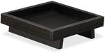 Relaxdays Zen Garten Holz Schwarz Bronze Mini mit Buddhafigur 11,5 x 12,5 x 12,5 cm