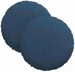 vidaXL Sitzkissen 2 Stk Blau &Oslash;30 x 13 cm Stoff 42014091