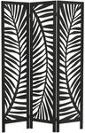 ML-Design Paravent 3-Teilig Fukuoka Schwarz Raumteiler 170x121 cm aus...