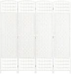 HOMCOM Room Divider Kiefernholz 160L x 1,5B x 170H cm Wei&szlig;