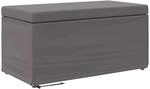 vidaXL Hocker Grau 81 x 41 x 40 cm Kunstleder und Engineering Holz 876785
