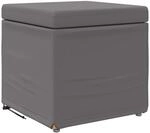 vidaXL Hocker Grau 41 x 41 x 40 cm Kunstleder und Engineering Holz 876755