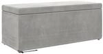 vidaXL Hocker Hellgrau 101 x 41 x 40 cm Samt und Engineering Holz 876795