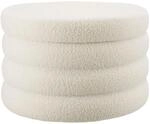 Tectake Sitzhocker Mit Stauraum Altu xl Rund 67 x 42 cm 67 x 67 x 42 cm Boucl&eacute;