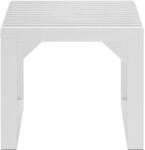 Tectake Hocker Ribb Lamellenoptik 45 x 35 x 43 cm Lackierter Bambus 45 x 35 x 43 cm