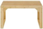 Tectake Sitzbank Ribb Lamellenoptik 73 x 35 x 43 cm Lackierter Bambus 73 x 35 x 43