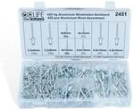 CCLIFE Nietenzange Set 120tlg Blindnieten 4tlg HSS Bohrer 2,4-3,2-4,0-4,8mm