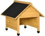 Outsunny M&auml;hrobotergarage Tannenholz Gelb 75L x 76B x 70H cm