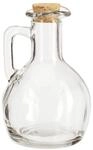 Relaxdays &Ouml;l und Essigkannen 2er Set Glas Transparent Korken 11,5 cm x 7,5 cm
