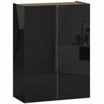 HOMCOM Shoe Cabinet Spanplatte 70L x 33,5B x 95H cm Hochglanz Schwarz